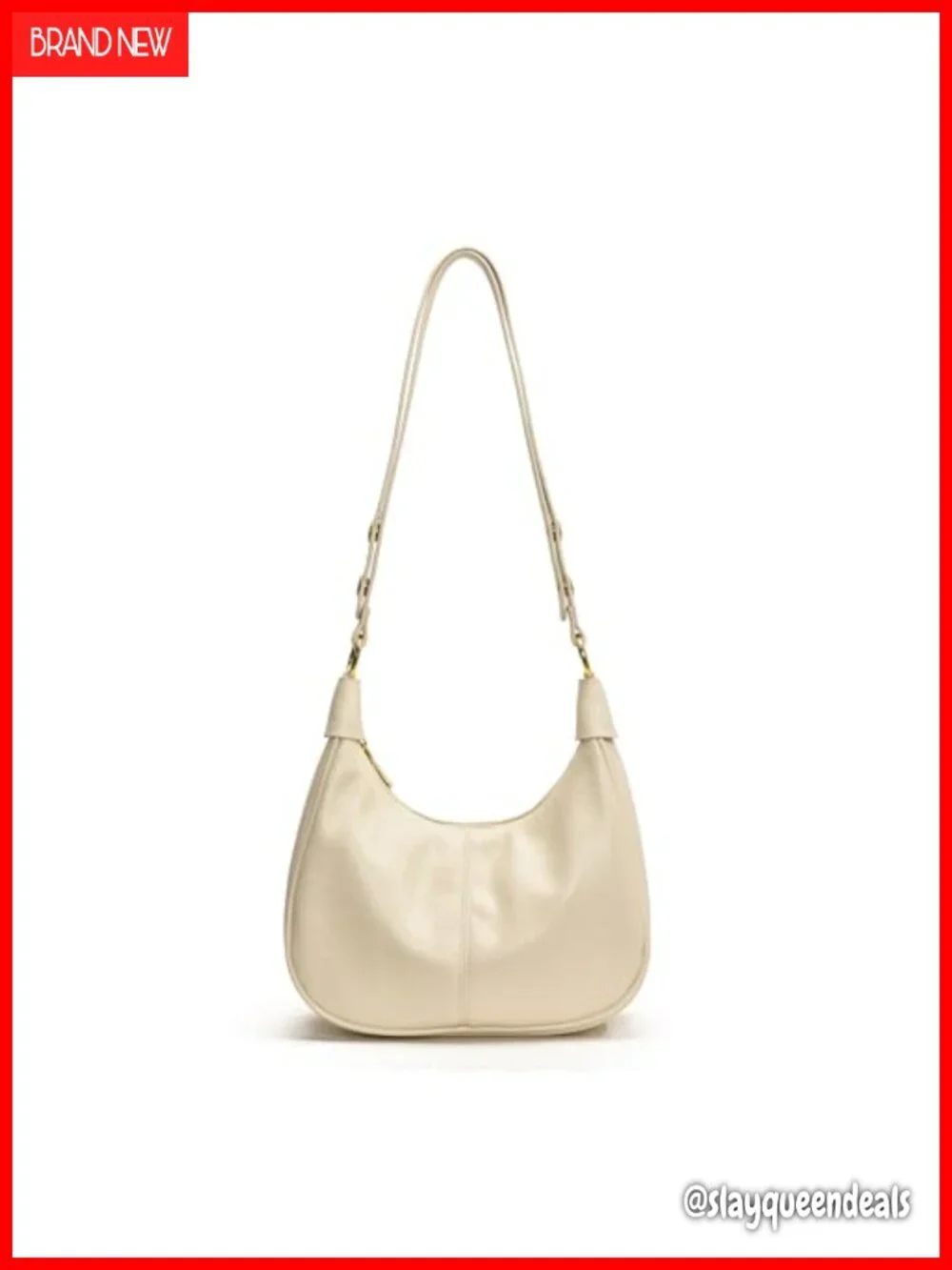 Small Hobo Bag Faux Leather Crescent Shoulder Purse Crossbody
